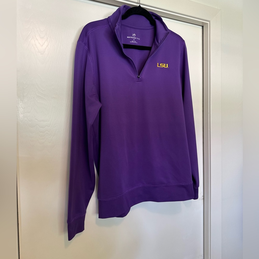 Southern Tide LSU Louisiana State Geaux Tigers Men’s Quarter-Zip Pullover Medium - Picture 6 of 12